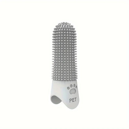 Soft Silicone Dog Toothbrush 360 Degree Finger Brush For Pet Dental Care