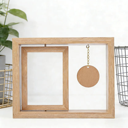 Pet Memorial Photo Frame - Rotatable Desktop Heart Pendant Dog Memorial