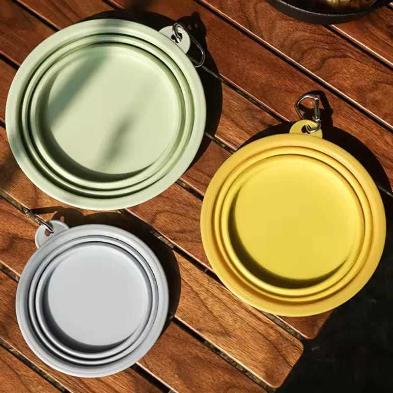 Foldable Silicone Dog Bowl - Portable Pet Travel Feeding Container