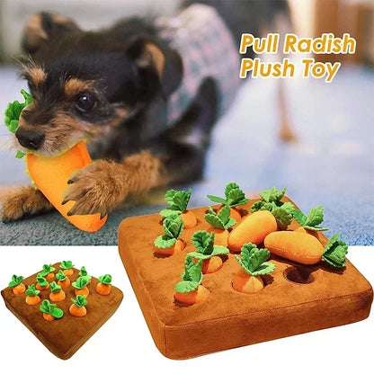 Dog Snuffle Mat Interactive Carrot Plush Toy For Pet Training