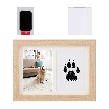 Wooden Pawprint Photo Frame Handmade DIY Pet Memorial Gift Kit
