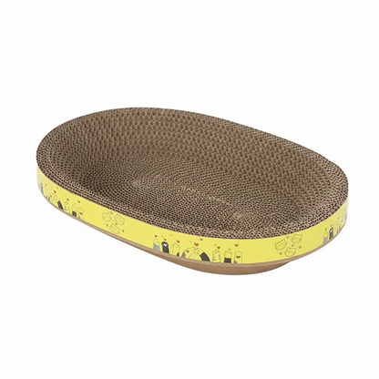 Cat Scratching Board Oval Corrugated Paper Furniture Protection Toy