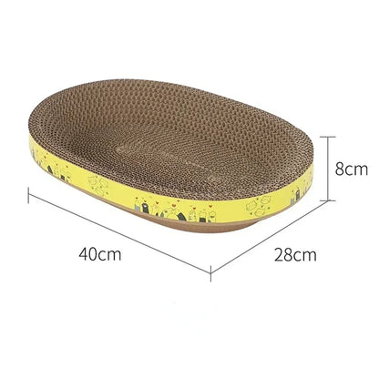 Cat Scratching Board Oval Corrugated Paper Furniture Protection Toy
