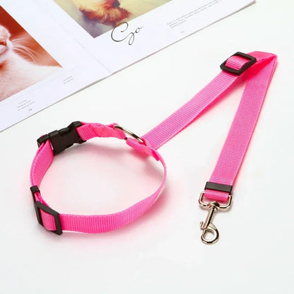Pet Dog Cat Car Seat Belt Safety Restraint Adjustable Headrest