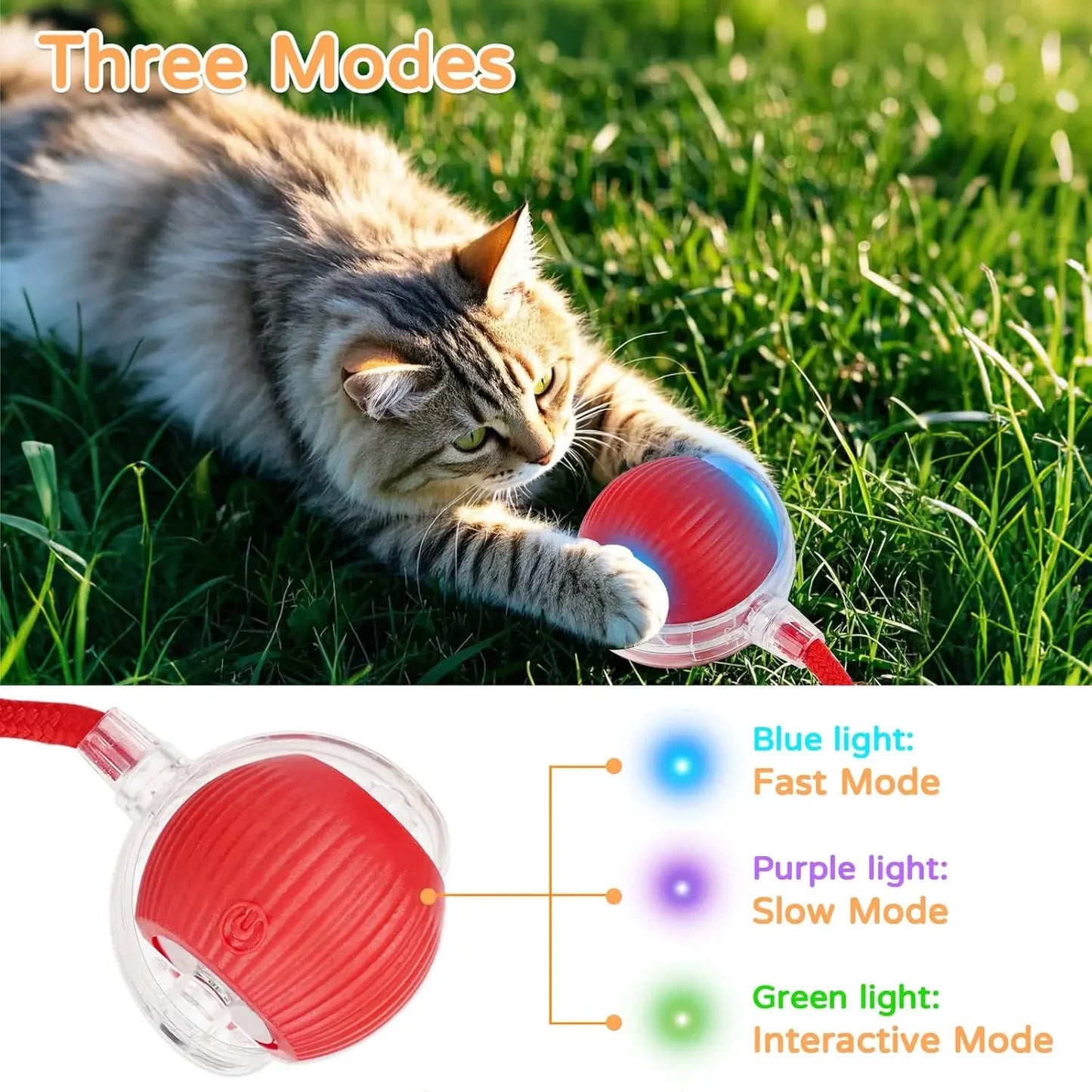 Interactive Rolling Ball Toy for Dogs and Cats - Smart Pet Training