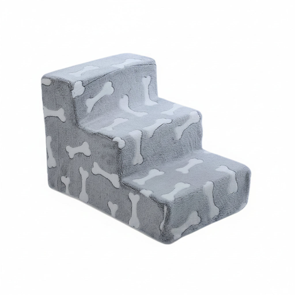 Pet Stairs Ramp 3-4 Step Dog Cat Ladder With Detachable Sponge
