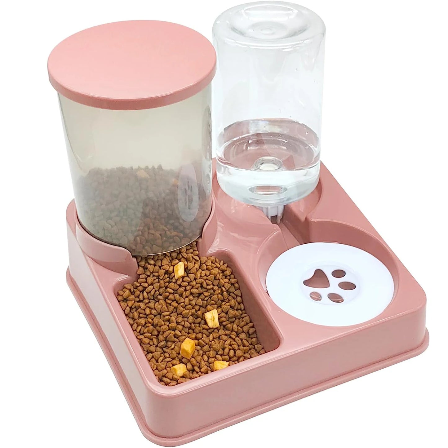 Automatic Cat Feeder Water Dispenser Set - 2 In 1 Pet Food Waterer
