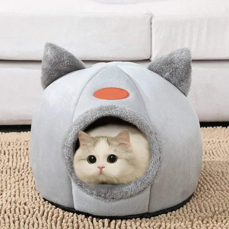 Winter Cat Bed Cozy Cave Nest For Small Dogs And Cats