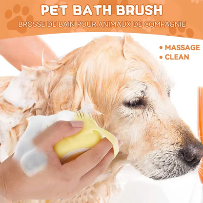 Pet Bath Massage Brush - Soft Silicone Grooming Tool For Dogs Cats