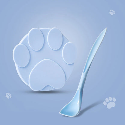 Portable Silicone Pet Food Lid And Spoon 2-In-1 Sealer Set