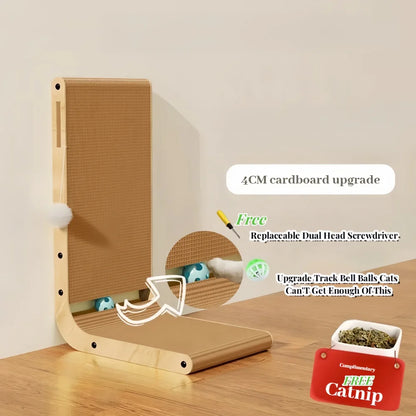 Cat Scratching Post Large L-Shape Cardboard Scraper Pet Toy