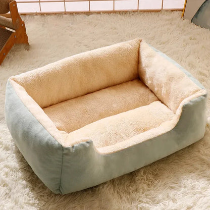 Premium Cat Bed Plush Pet Cushion - Comfortable Sleeping Basket