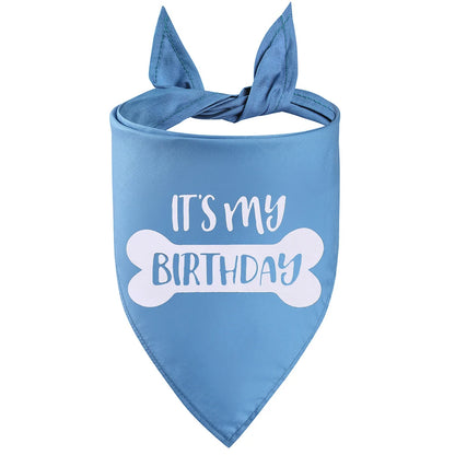 Dog Birthday Bandana - Happy Birthday Party Pet Triangle Scarf