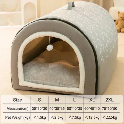 Removable Pet Dog Bed Cozy Nest For Small Medium Dogs Winter Warm