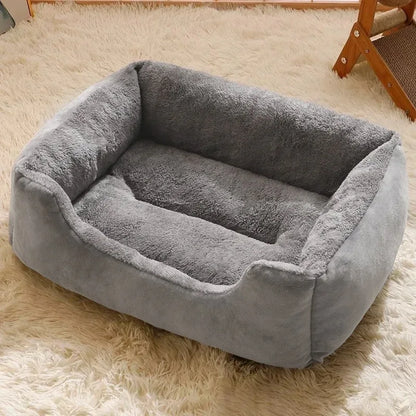 Premium Cat Bed Plush Pet Cushion - Comfortable Sleeping Basket