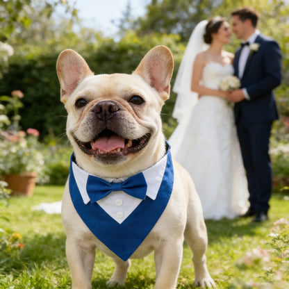 Dog Bow Tie Collar - Adjustable Formal Tuxedo Bandana for Pets
