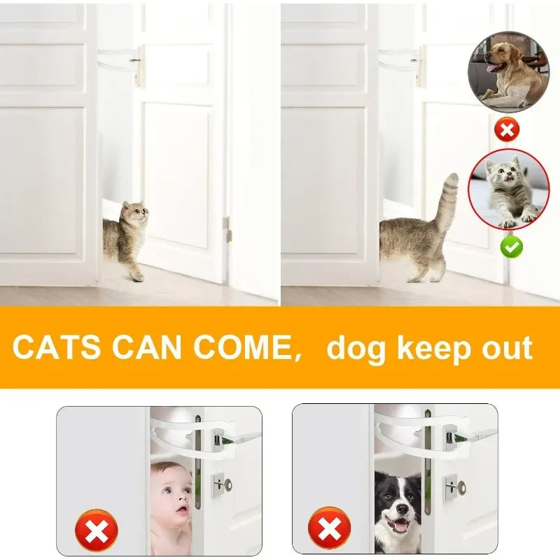 Adjustable Dog Door Latch - Pet Gate Lock Strap Keeps Dogs Out