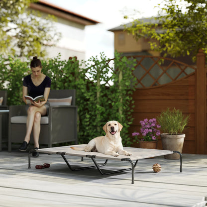 PawHut Elevated Dog Bed for Large Dogs with Steel Frame