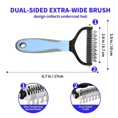 Professional Pet Deshedding Brush for Dogs and Cats Grooming Tool