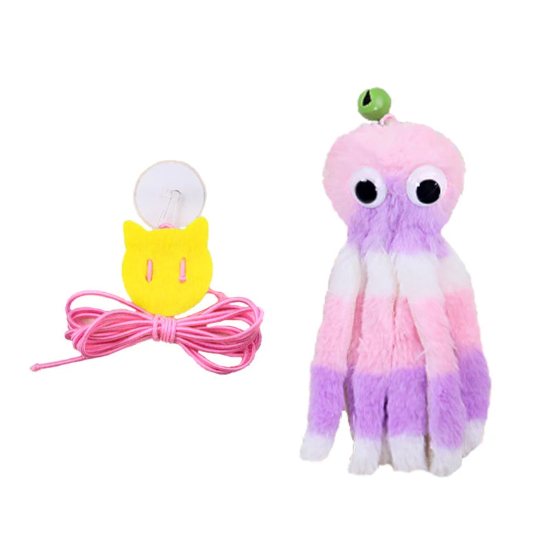 Interactive Cat Octopus Toy - Hanging Plush Kitten Entertainment