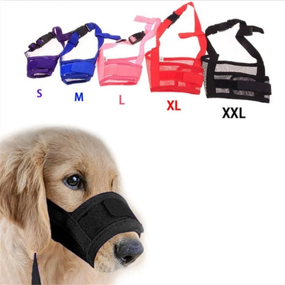 Anti Barking Dog Muzzle - Adjustable Mesh Breathable Pet Muzzle