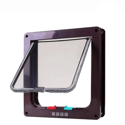 Pet Flap Door With 4-Way Security Lock For Dogs And Cats