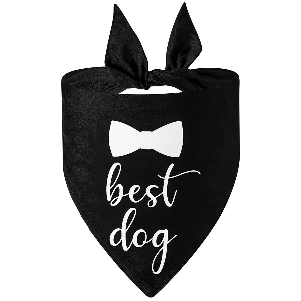 Dog Wedding Bandana She Said Yes Engagement Announcement Pet Scarf