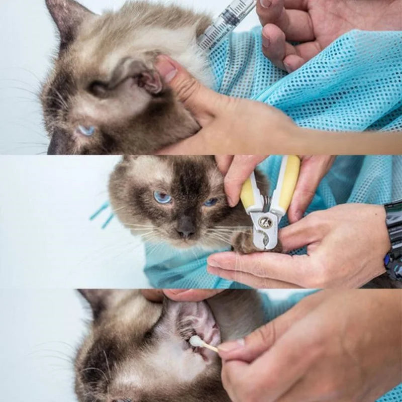 Cat Grooming Mesh Bag - Restraint Bag For Bathing And Nail Care
