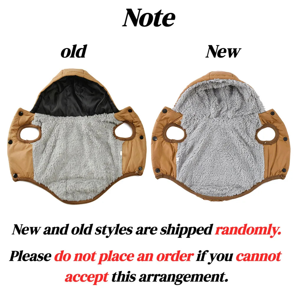 Warm Fleece Dog Coat Hoodie for Small Medium Dogs Winter Jacket