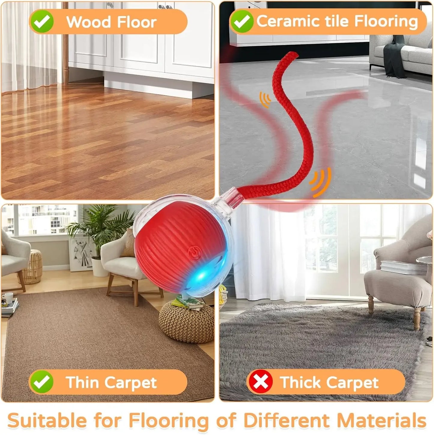 Interactive Rolling Ball Toy for Dogs and Cats - Smart Pet Training