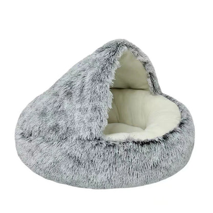 Cat Bed Pet Mattress Warm Soft Plush Round Sleeping Nest Cave