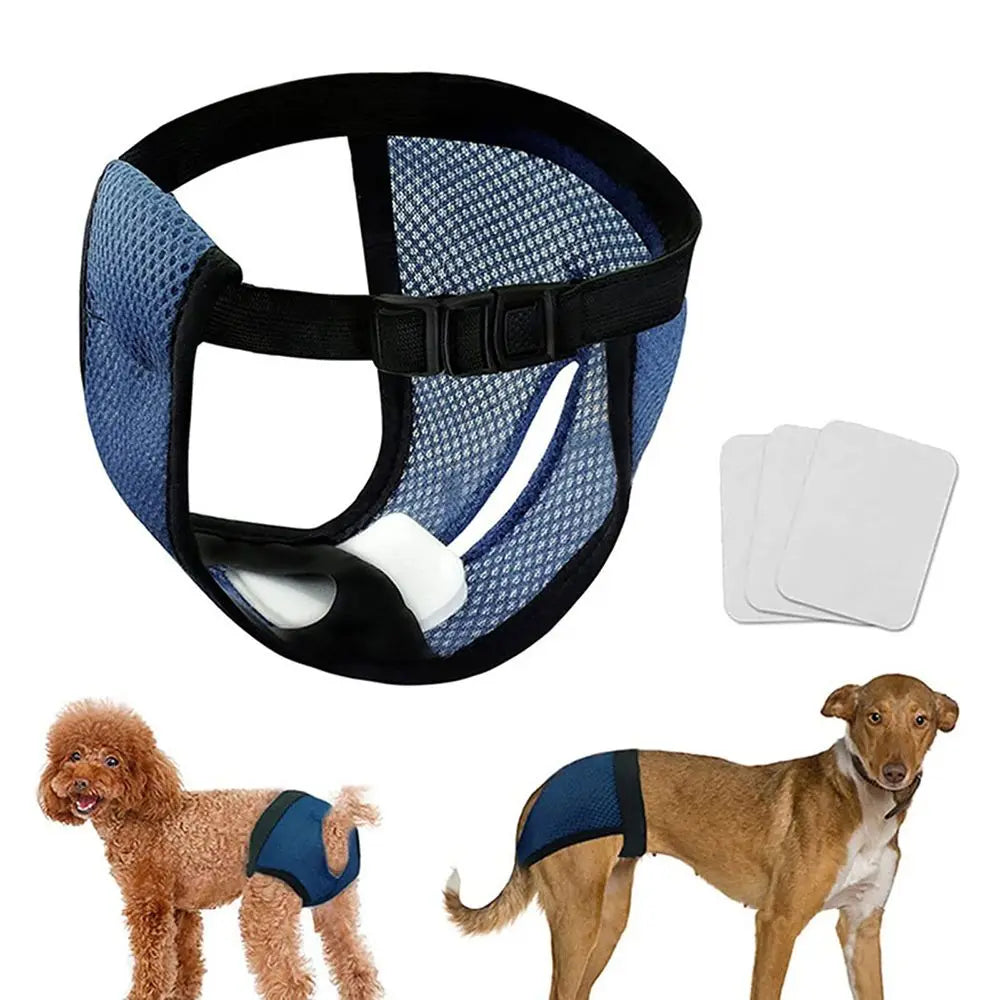 Dog Sanitary Panties with Washable Reusable Diapers - 3 Pack
