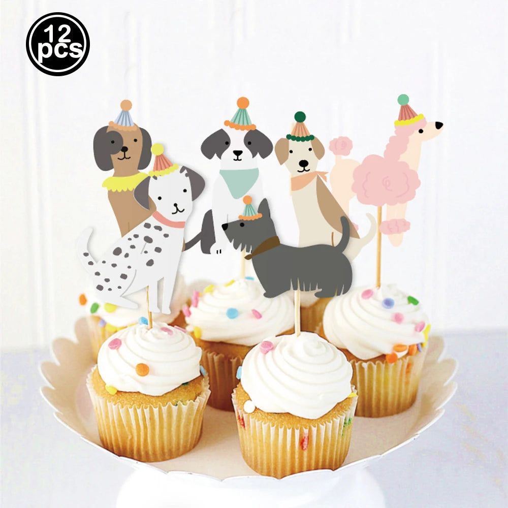 Dog Birthday Cake Toppers - Pet Puppy Party Decorations