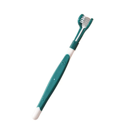 3-Sided Pet Toothbrush For Dogs And Cats - Tartar Removal Dental Care