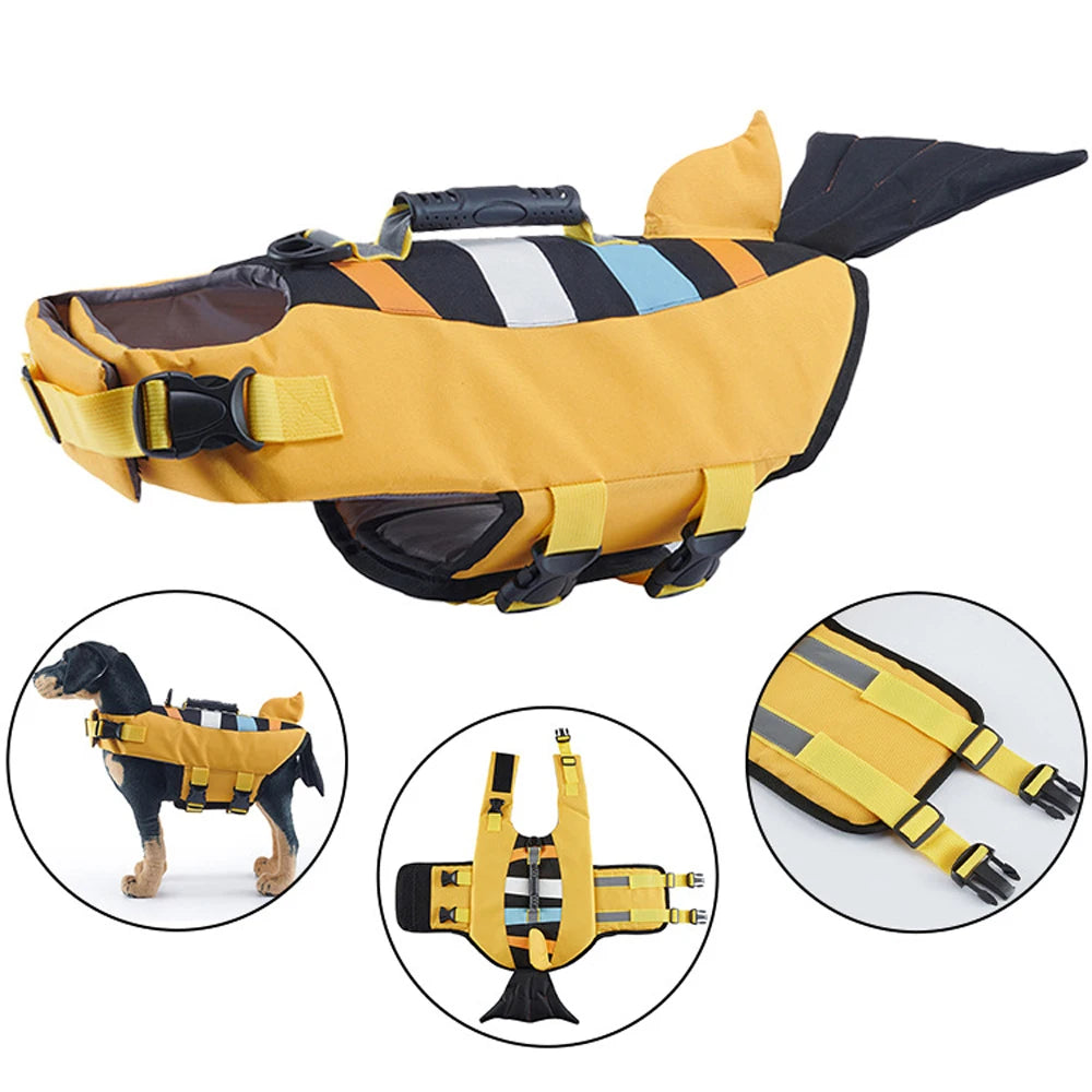Dog Life Jacket Swimming Safety Vest for Small Medium Large Dogs
