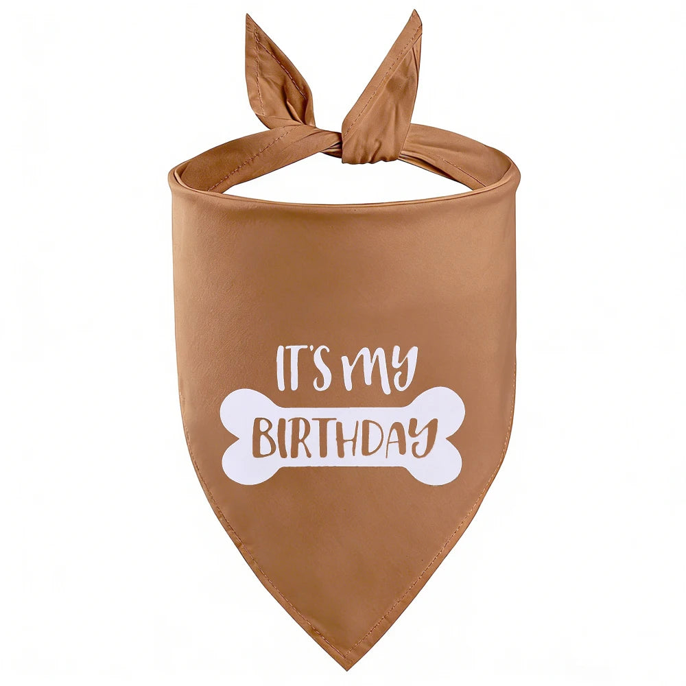 Dog Birthday Bandana - Happy Birthday Party Pet Triangle Scarf