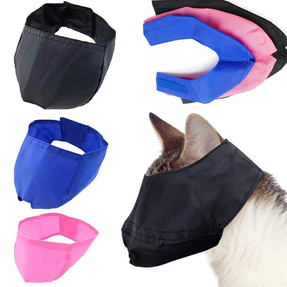 Cat Anti-Bite Muzzle Breathable Nylon Grooming Restraint Hood