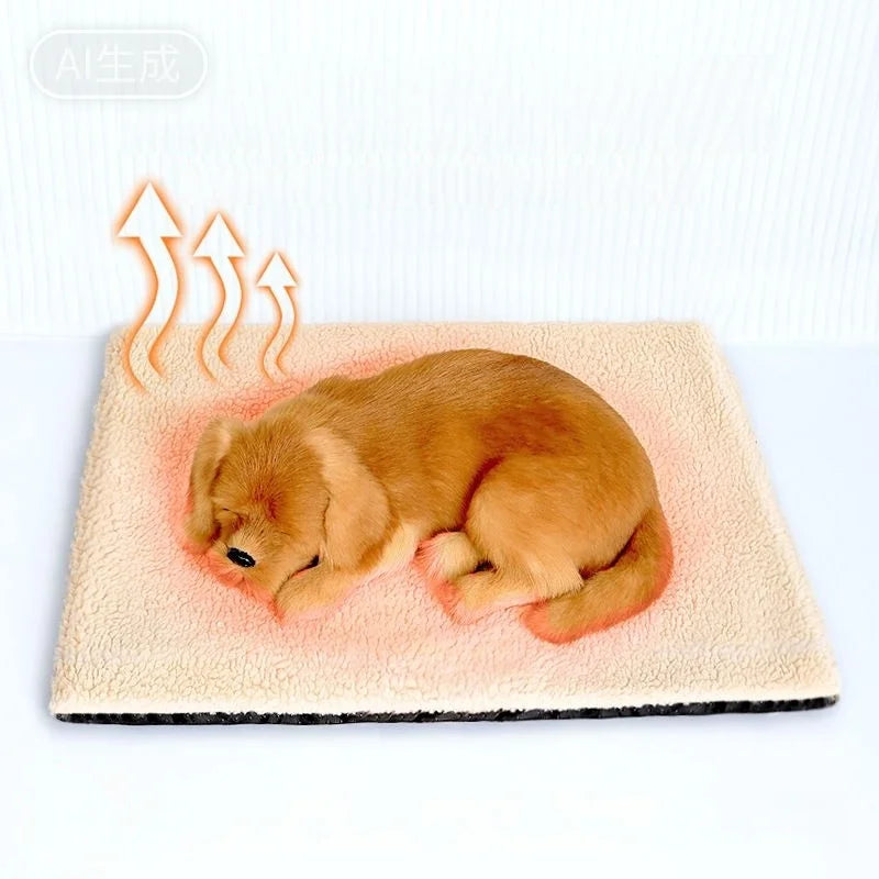 Self Warming Cat Bed With Claw Print Pattern For Indoor Pets