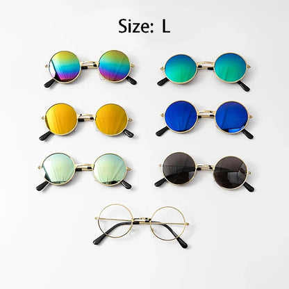 Vintage Round Cat Sunglasses For Small Dogs And Cats Photo Props
