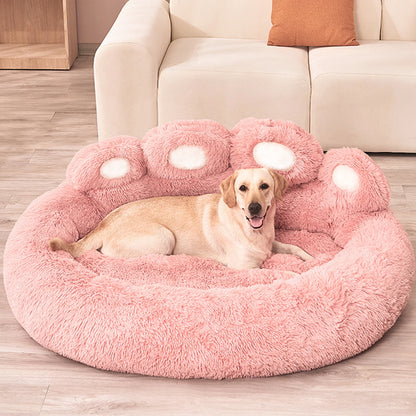 Fluffy Dog Bed Winter Warm Large Pet Sofa Basket Mat