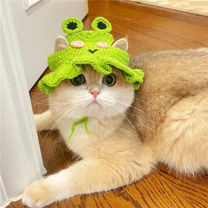 Cute Cat Hat Funny Pet Party Cosplay Knitted Headwear Accessories