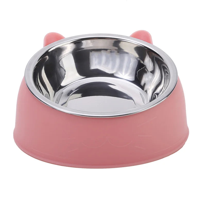 Cat Bowl Inclined Stainless Steel Pet Feeding Bowl Set