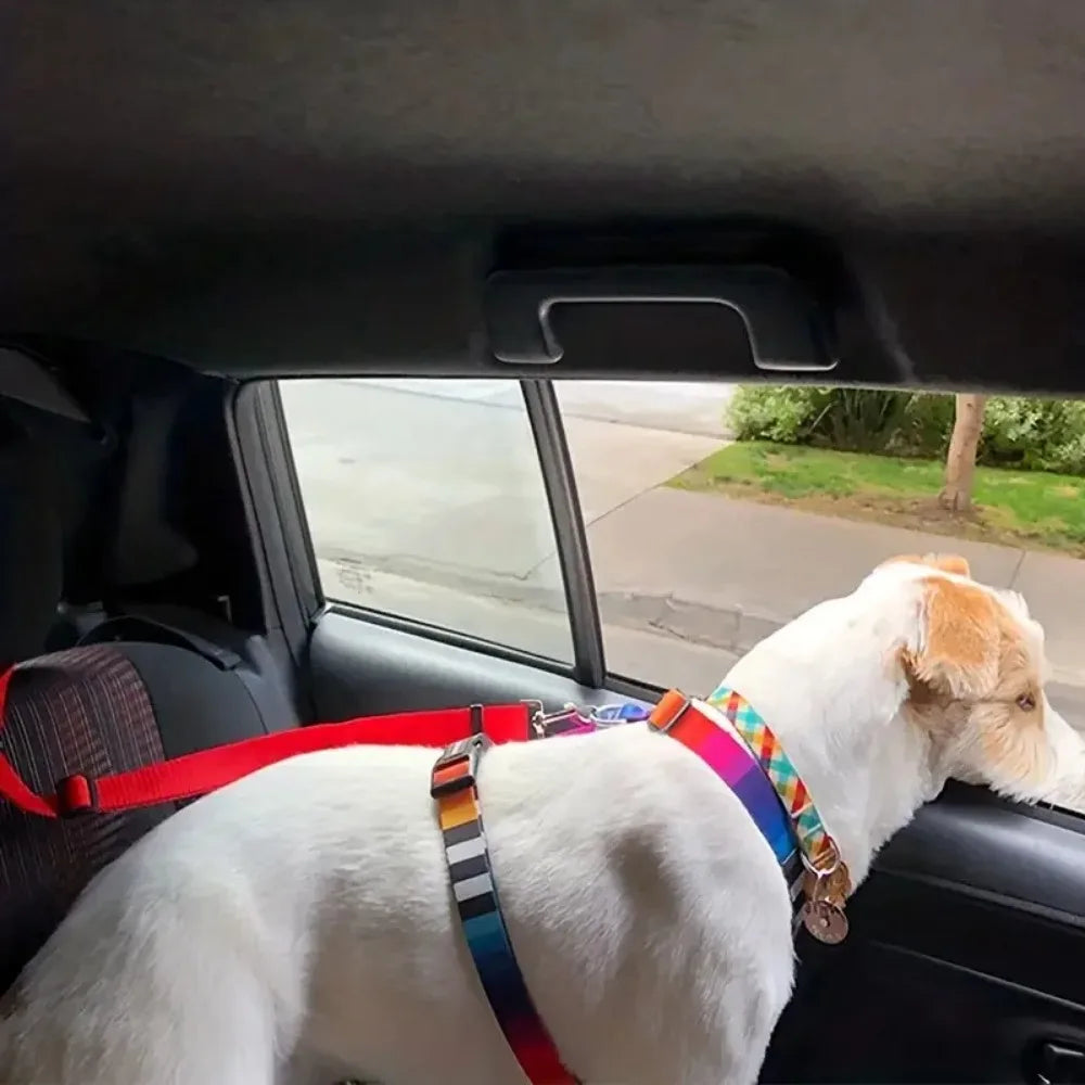 Pet Dog Cat Car Seat Belt Safety Restraint Adjustable Headrest