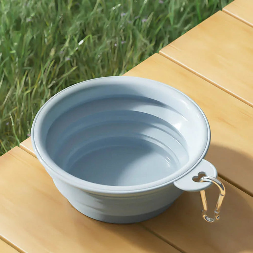 Foldable Silicone Dog Bowl - Portable Pet Travel Feeding Container