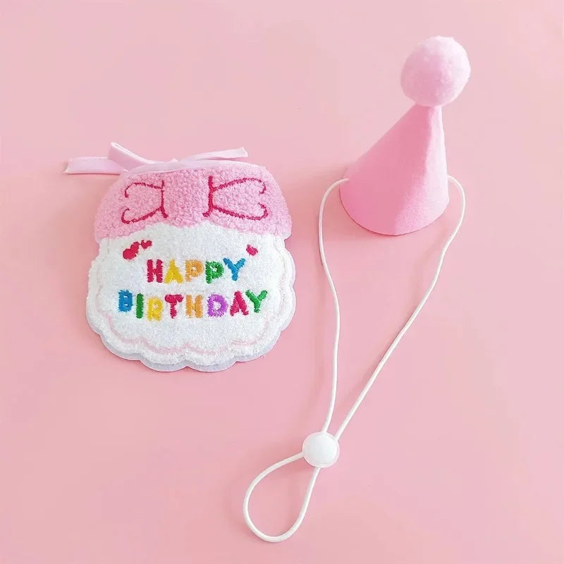 Dog Birthday Hat Bandana Set - Pet Party Accessories