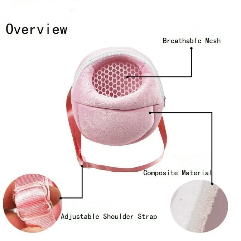 Small Pet Carrier Travel Bag For Rabbits Hamsters Guinea Pigs