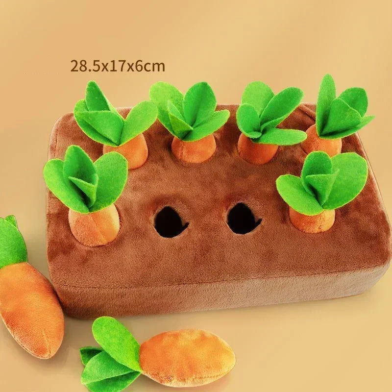 Dog Snuffle Mat Interactive Carrot Plush Toy For Pet Training
