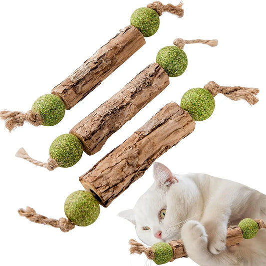 Natural Catnip Teeth Cleaning Stick For Cats - Matatabi Chew Toy