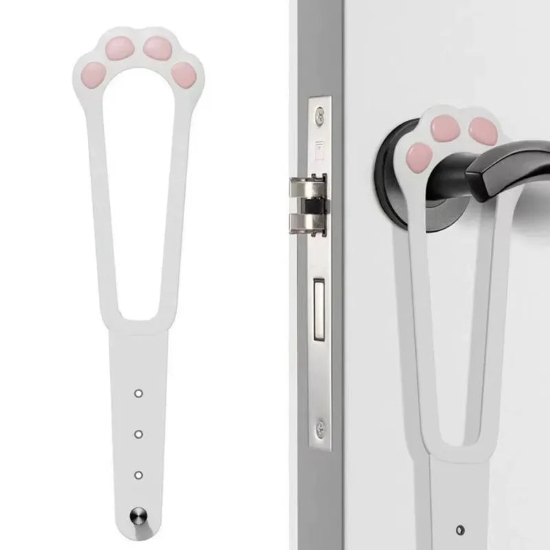 Adjustable Dog Door Latch - Pet Gate Lock Strap Keeps Dogs Out