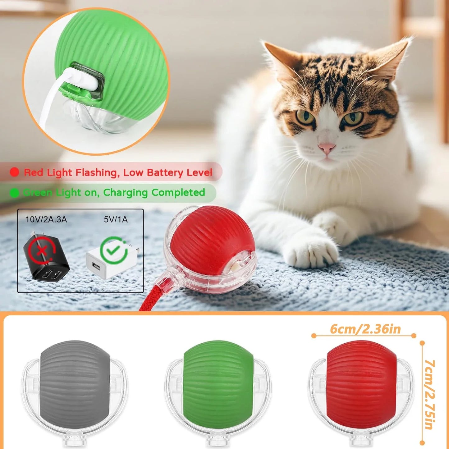 Interactive Rolling Ball Toy for Dogs and Cats - Smart Pet Training